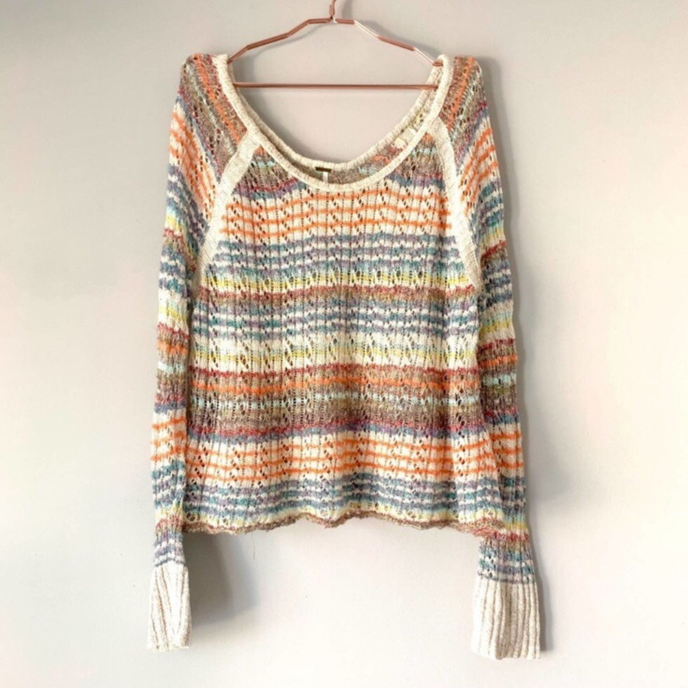 Free People colorful knot long sleeve sweater - Picture 3 of 7